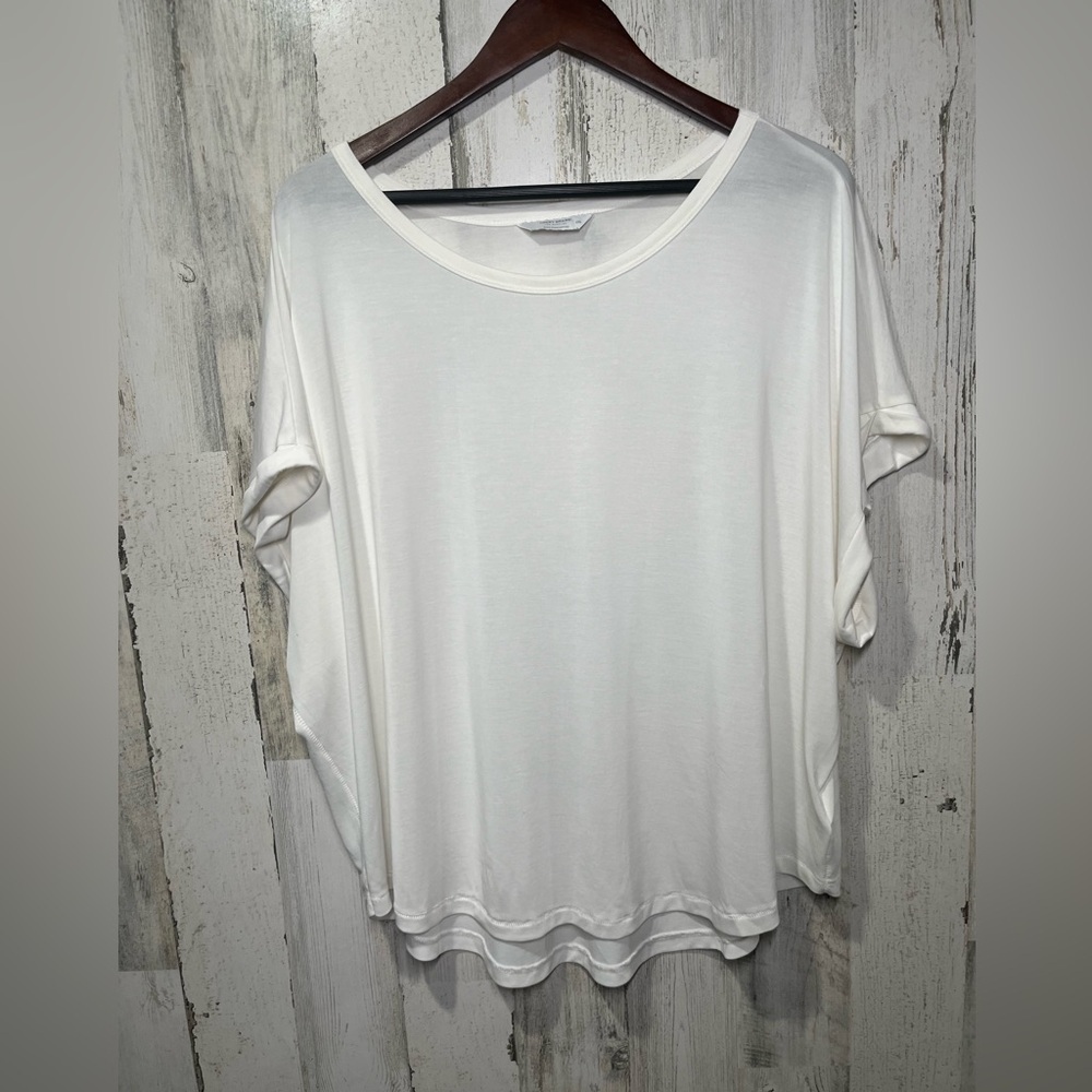 Lucky Brand Cap Sleeve White  T-shirt white XXL
